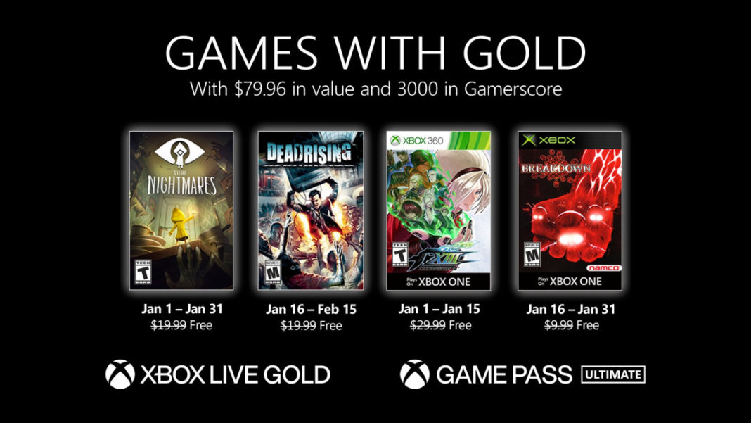 Xbox Live Gold de Janeiro