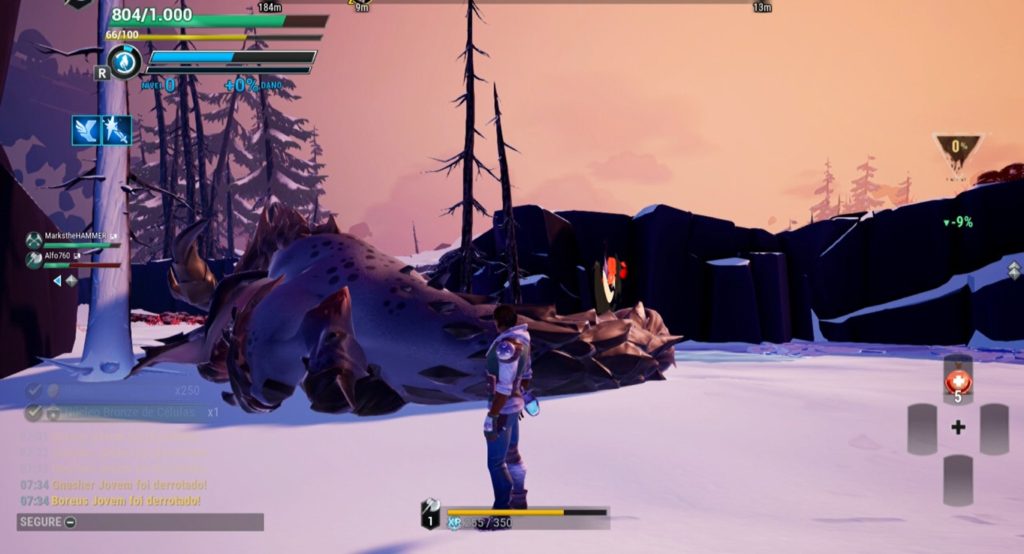 Jogador derrotando um Behemoth em Dauntless