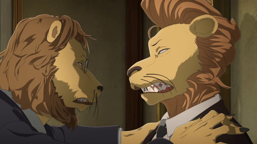 o leão ibumi no episódio 17 da segunda temporada de beastars