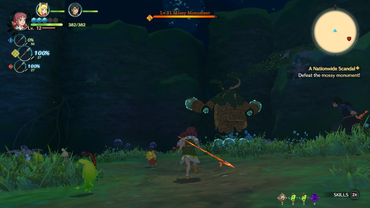 Gameplay de uma luta em Ni no Kuni II: Revenant Kingdom PRINCE'S EDITION