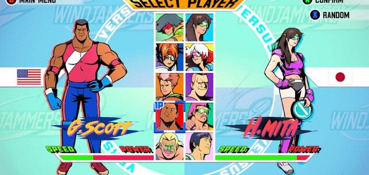 windjammers 2 - characters